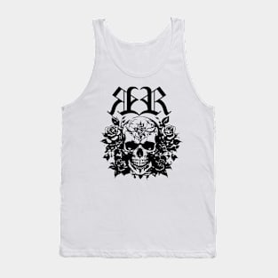 gothic skull typography Tank Top